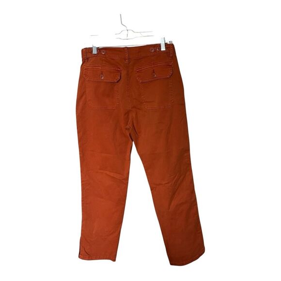 Lucky Brand Burnt Orange with Blue Side Stripe Utility Boyfriend Pants Size 6/28 - Picture 3 of 14